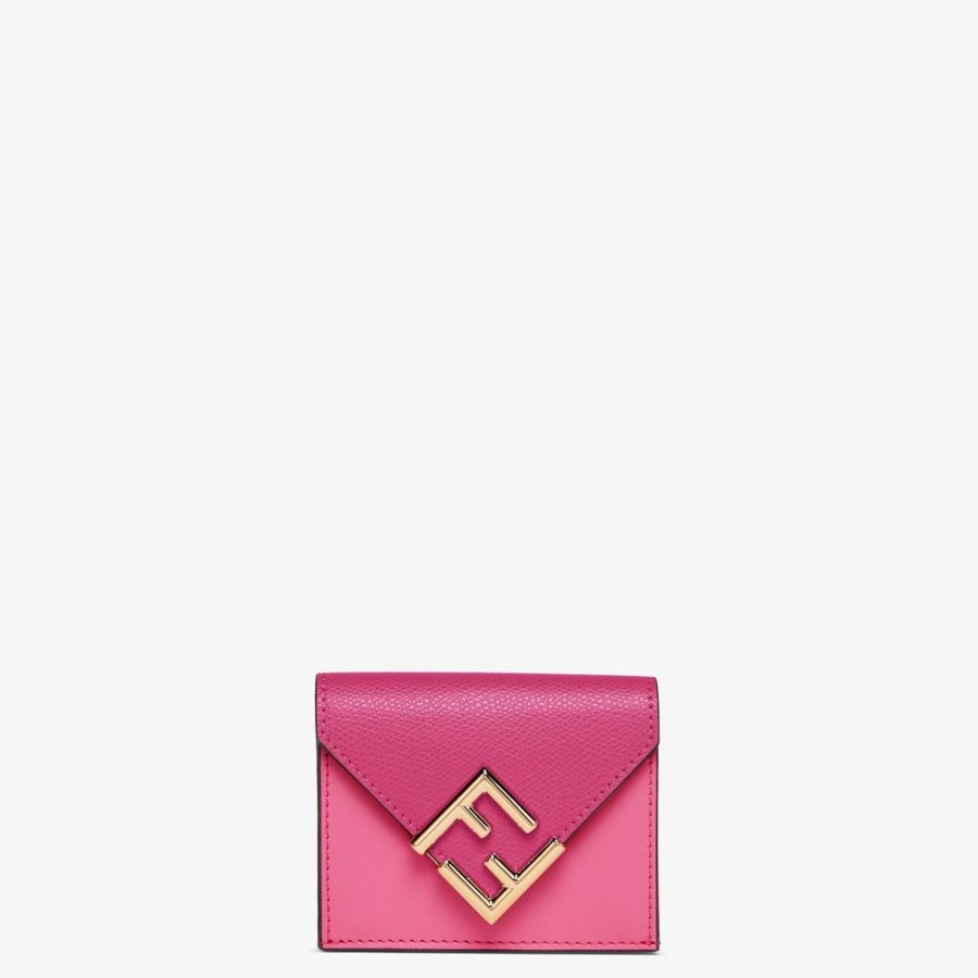 Damen Fendi Portemonnaies | Portemonnaie In Bicolor-Optik Aus In Fuchsia Und Dunkelrosa