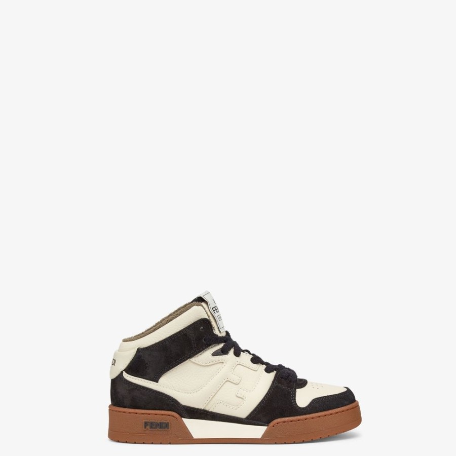 Damen Fendi Sneakers | Hoher Sneaker Aus Leder In Weis