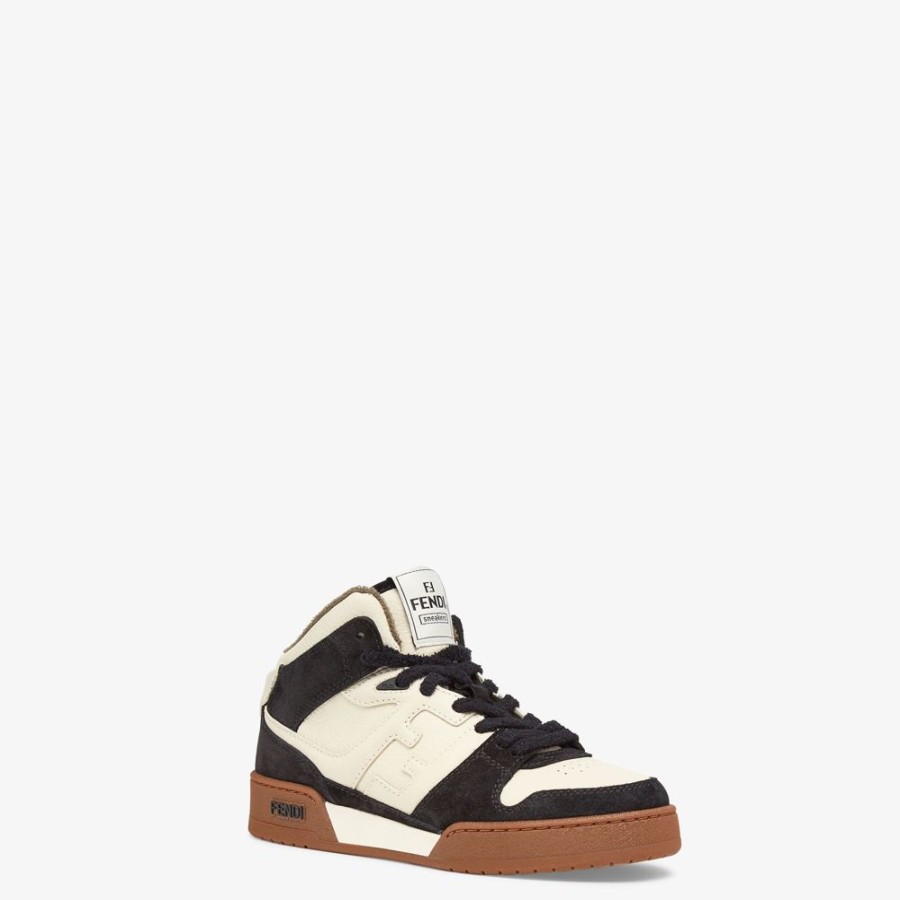 Damen Fendi Sneakers | Hoher Sneaker Aus Leder In Weis