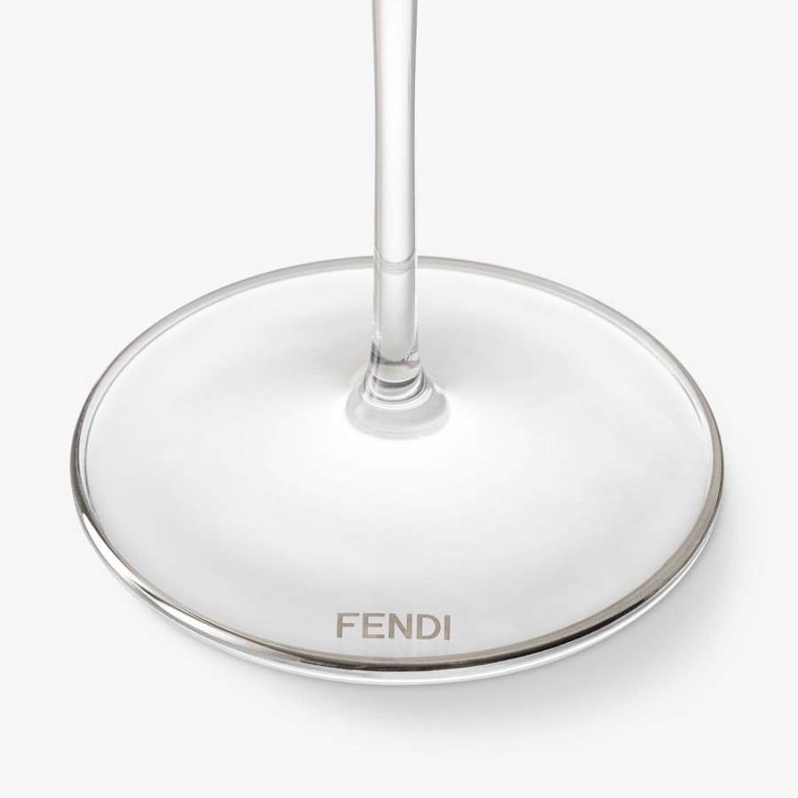 Home Decor & Lifestyle Fendi Tafelgeschirr | Glaser Aus Kristall Mit Pequin-Streifenmotiv