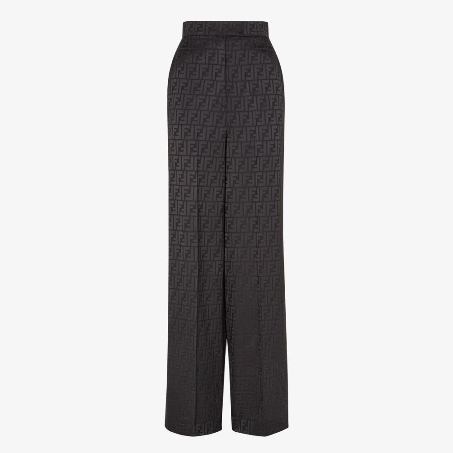 Damen Fendi Anzuge Und Sets | Hose Aus Seide In Schwarz