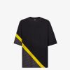 Herren Fendi Sportbekleidung | T-Shirt Aus Leichtem Jersey In Schwarz