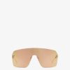 Damen Fendi Sonnenbrillen | Sonnenbrille In Maskenform In Rosegoldfarben