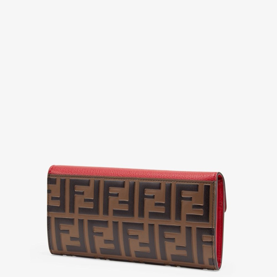 Damen Fendi Portemonnaies | Portemonnaie Aus Leder In Rot