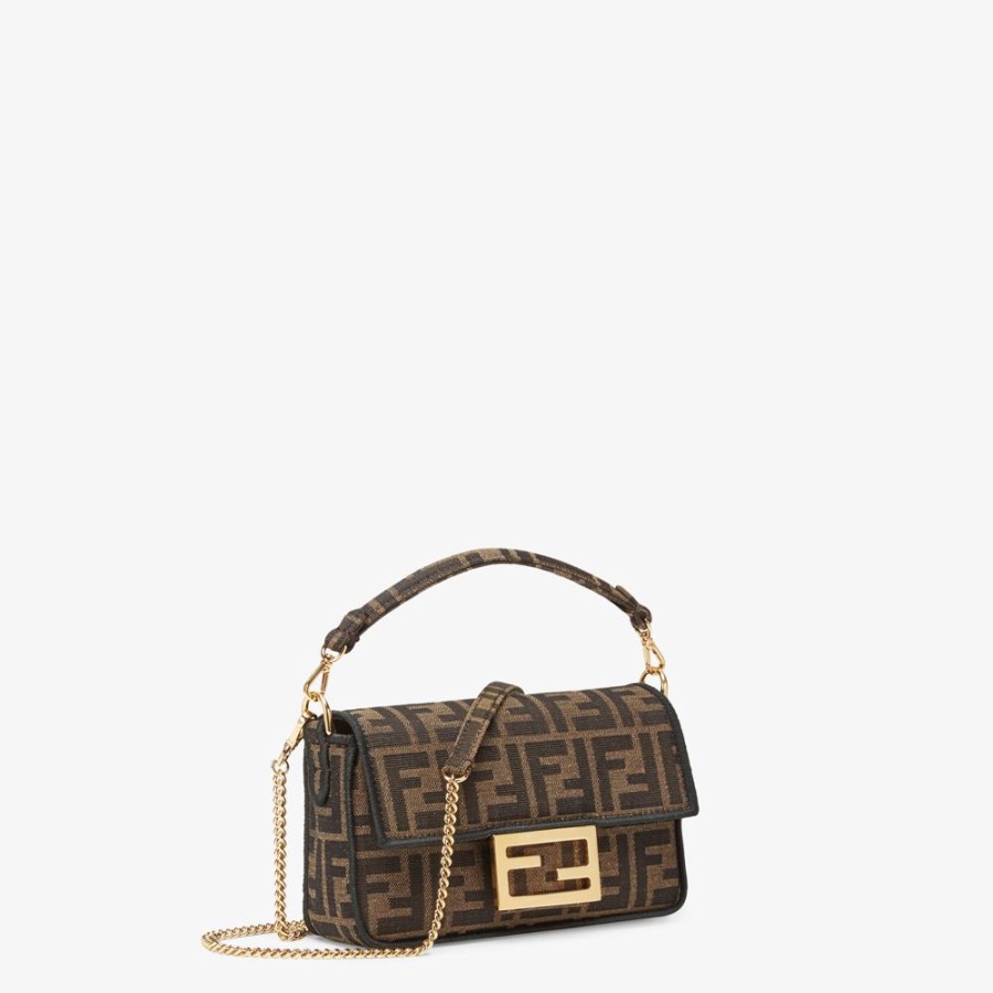 Damen Fendi Mini-Taschen | Tasche Aus Jacquard-Gewebe Mit Ff-Motiv