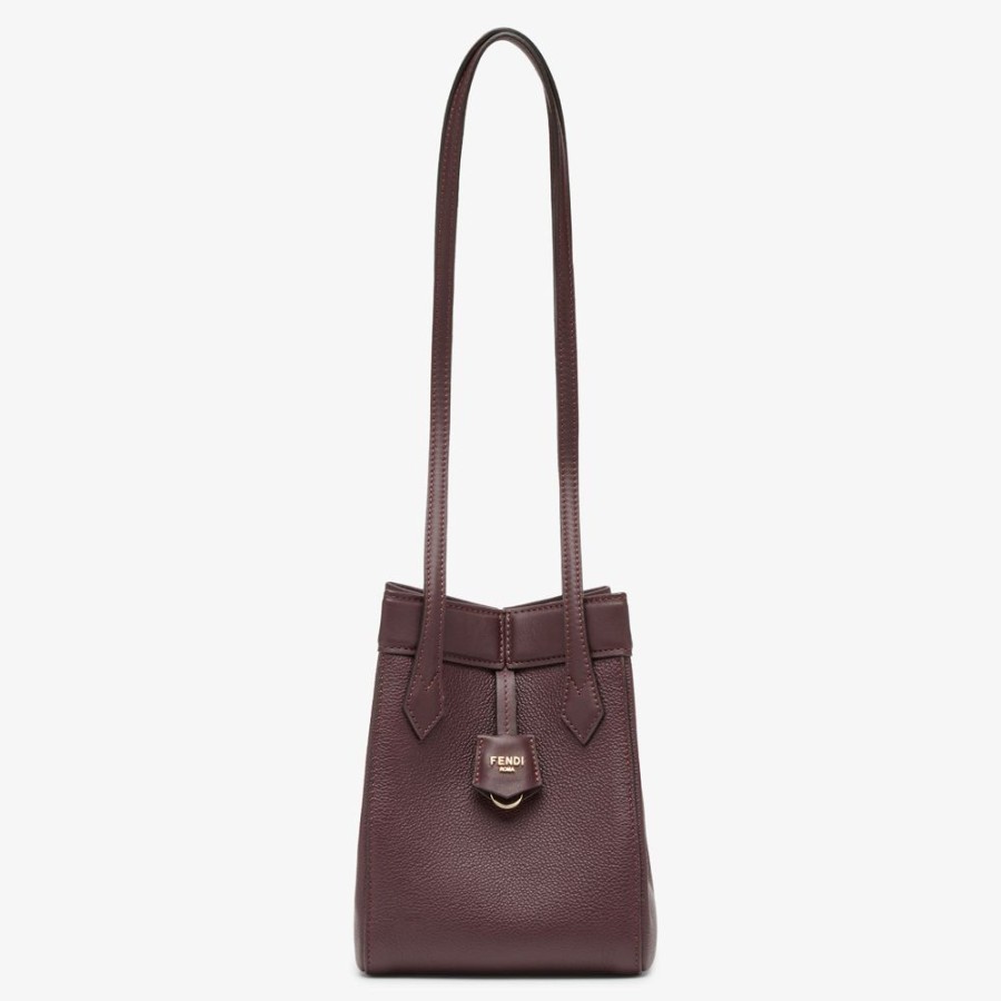 Damen Fendi Mini-Taschen | Wandelbare Mini Bag Aus Leder In Bordeaux