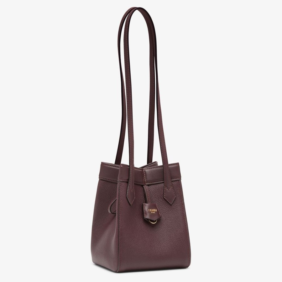 Damen Fendi Mini-Taschen | Wandelbare Mini Bag Aus Leder In Bordeaux