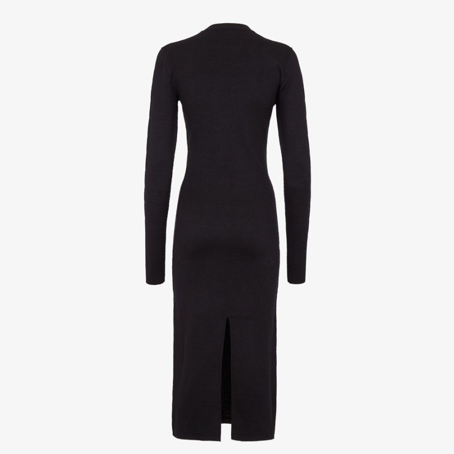 Damen Fendi Kleider Und Jumpsuits | Strickkleid In Schwarz