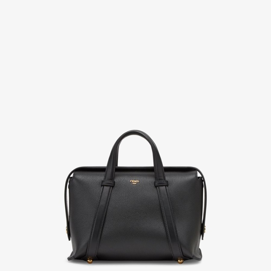 Damen Fendi Boston Bags | Tasche Aus Leder In Schwarz