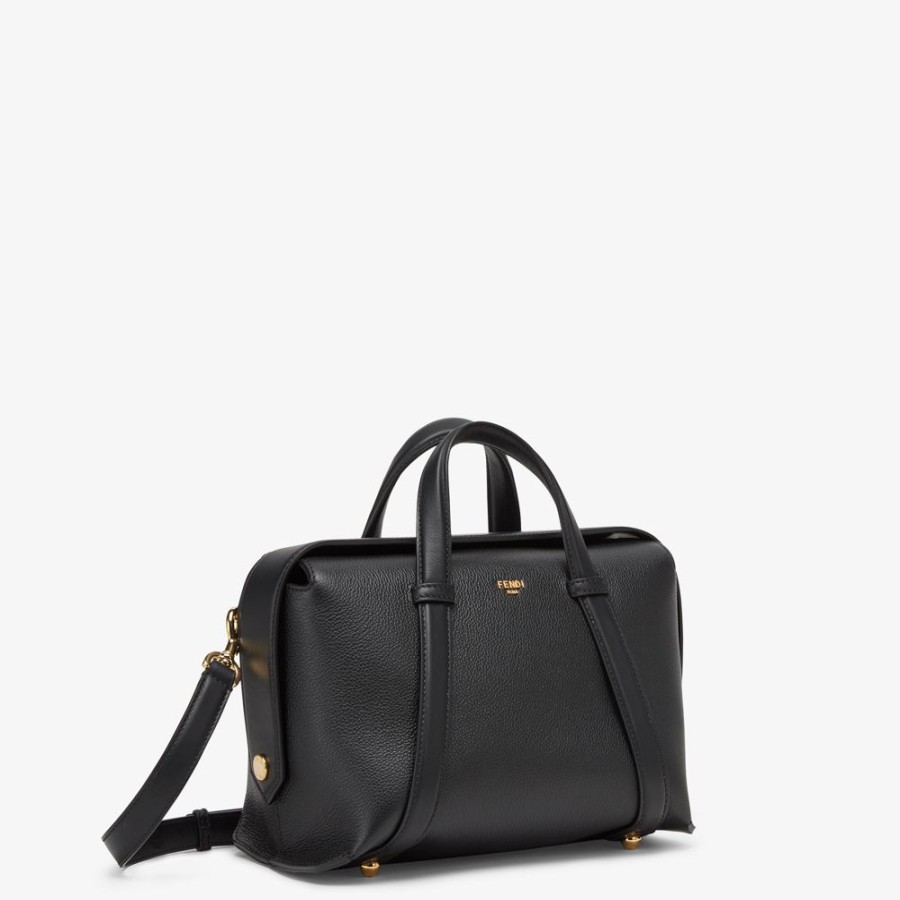 Damen Fendi Boston Bags | Tasche Aus Leder In Schwarz