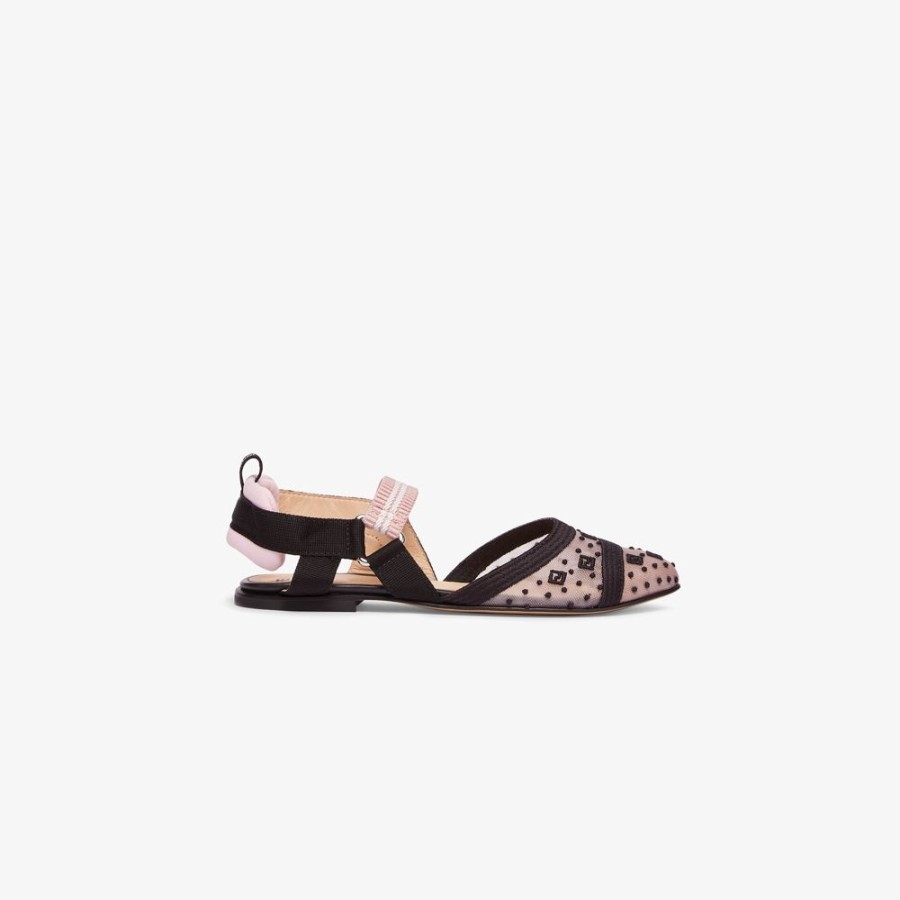 Kids Fendi Schuhe | Junior-Slingback Aus Mesh, Mehrfarbig