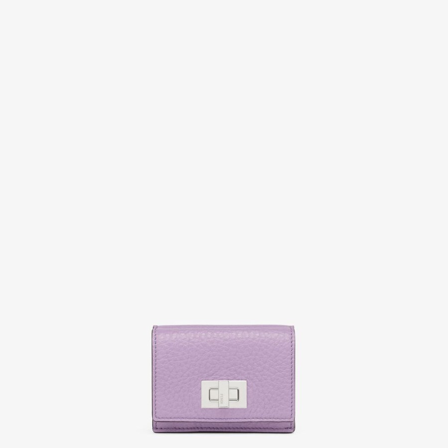 Damen Fendi Portemonnaies | Portemonnaie Aus Leder In Violett