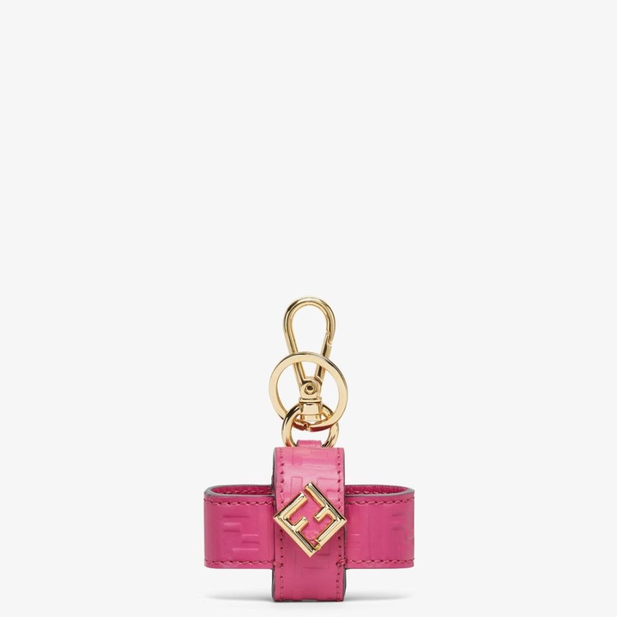 Damen Fendi Handyhullen | Charm Aus Leder In Fuchsia