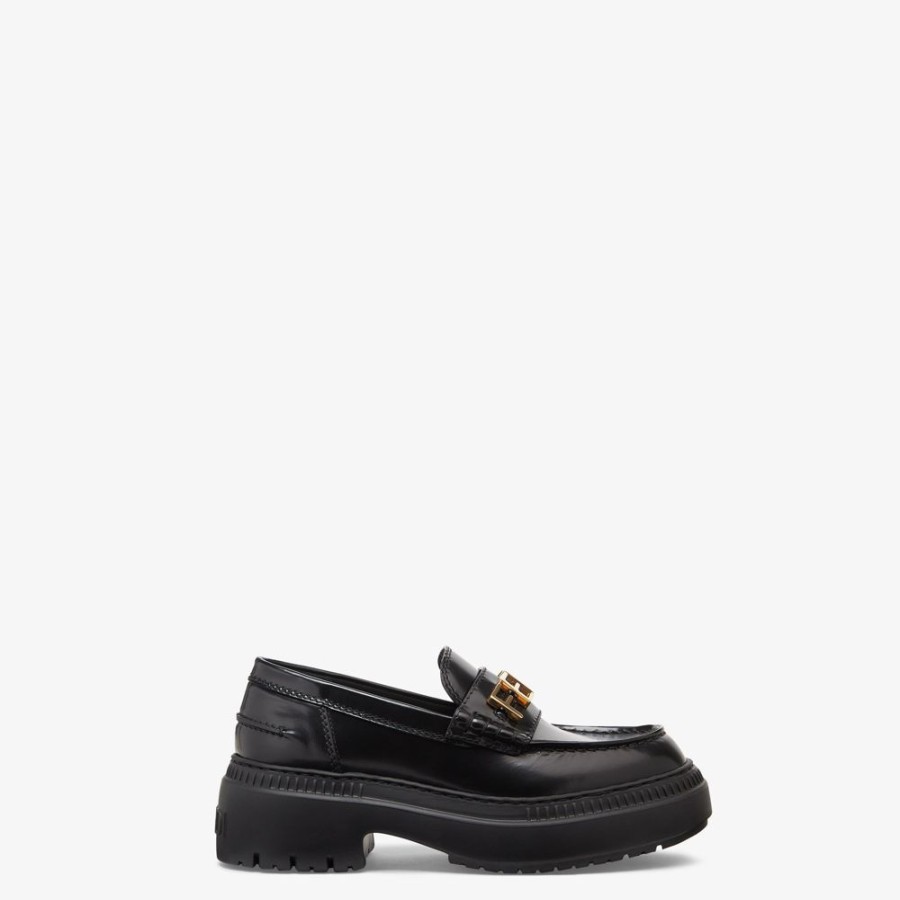 Damen Fendi Clogs Und Slippers | Loafer Aus Leder In Schwarz