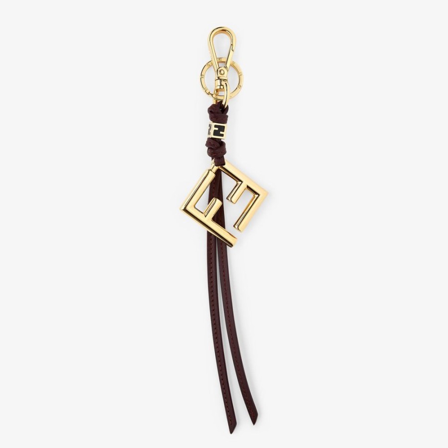 Damen Fendi Tech Und Lifestyle Accessoires | Anhanger Aus Leder In Bordeaux