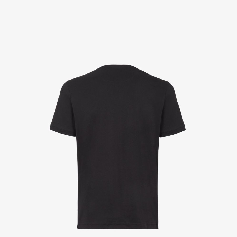 Herren Fendi T-Shirts Und Poloshirts | T-Shirt Aus Jersey In Schwarz