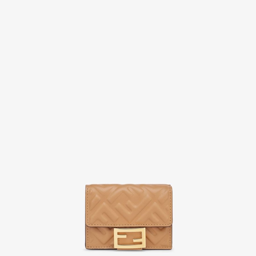 Damen Fendi Portemonnaies | Portemonnaie Aus Nappaleder In Beige