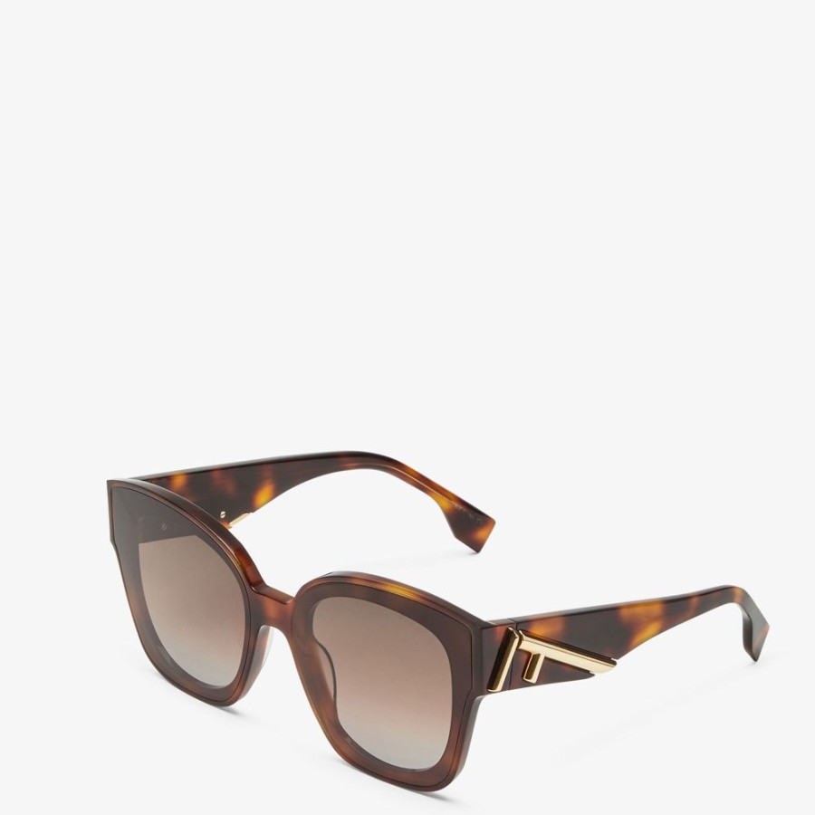 Damen Fendi Sonnenbrillen | Sonnenbrille Aus Acetat In Havannafarben