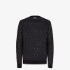 Herren Fendi Strickbekleidung | Pullover Aus Wolle Und Nylon In Schwarz