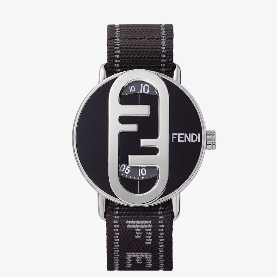 Herren Fendi Uhren | 42 Mm – Rundes Zifferblatt Mit O'Lock–Logo