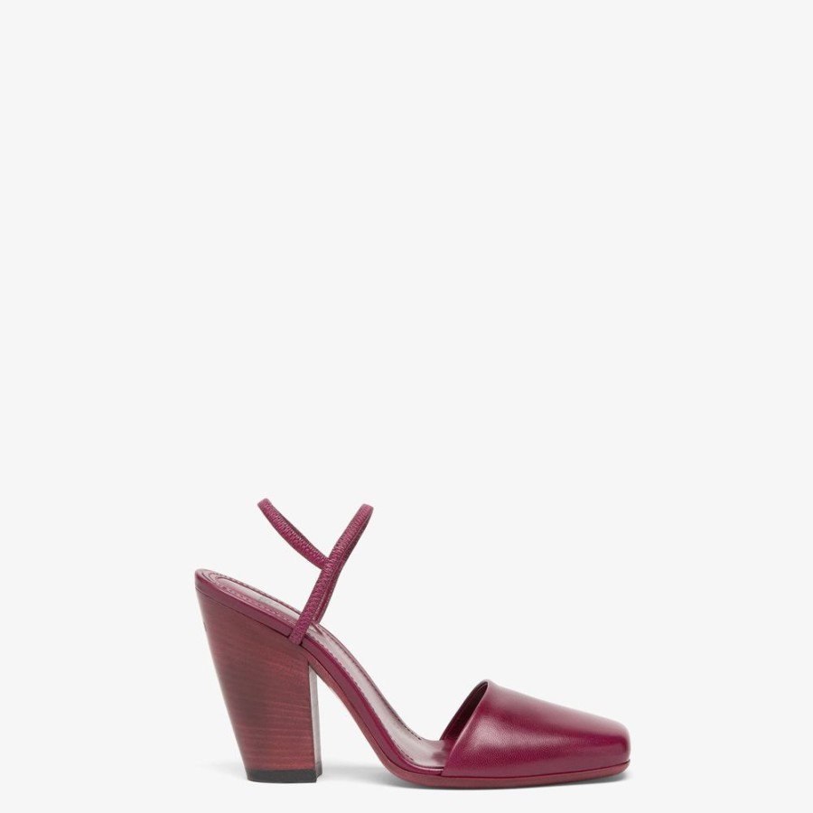 Damen Fendi Pumps Und Slingbacks | Slingback Aus Nappaleder In Rot