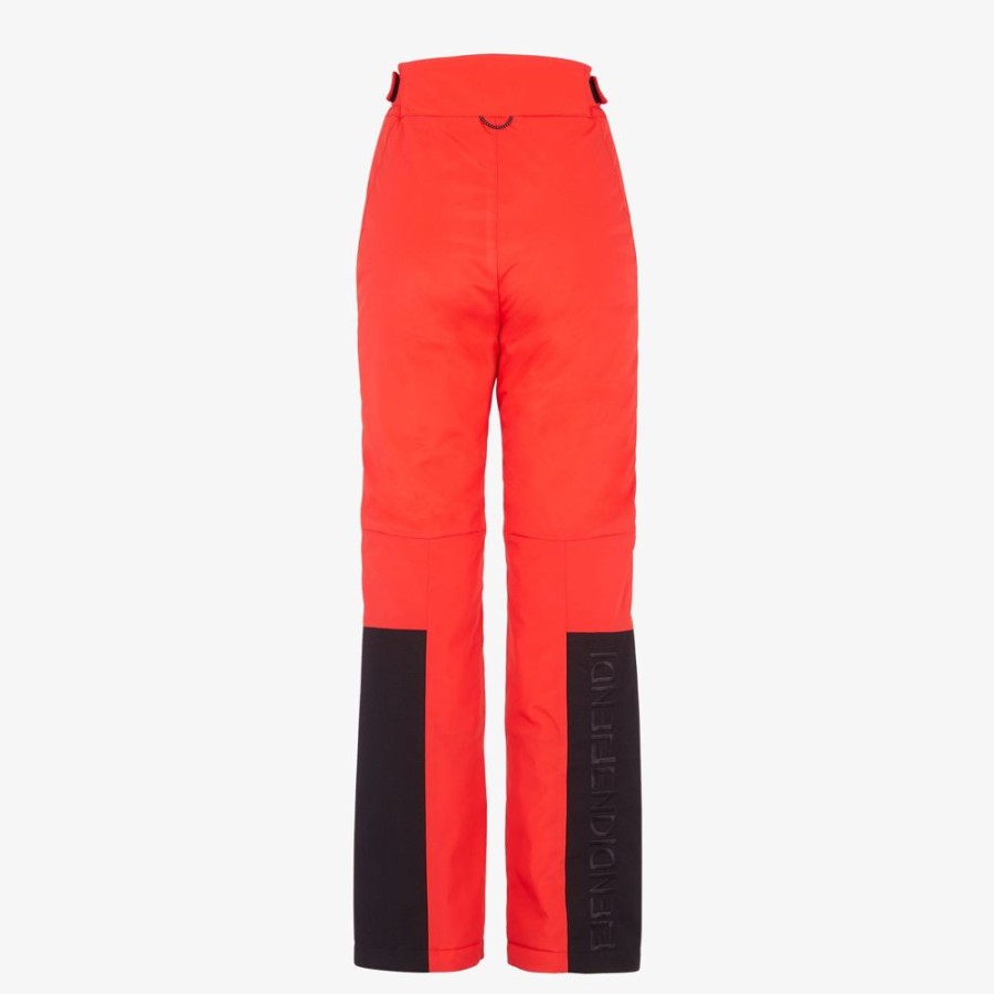 Damen Fendi Skiwear | Hose Aus Nylon In Rot