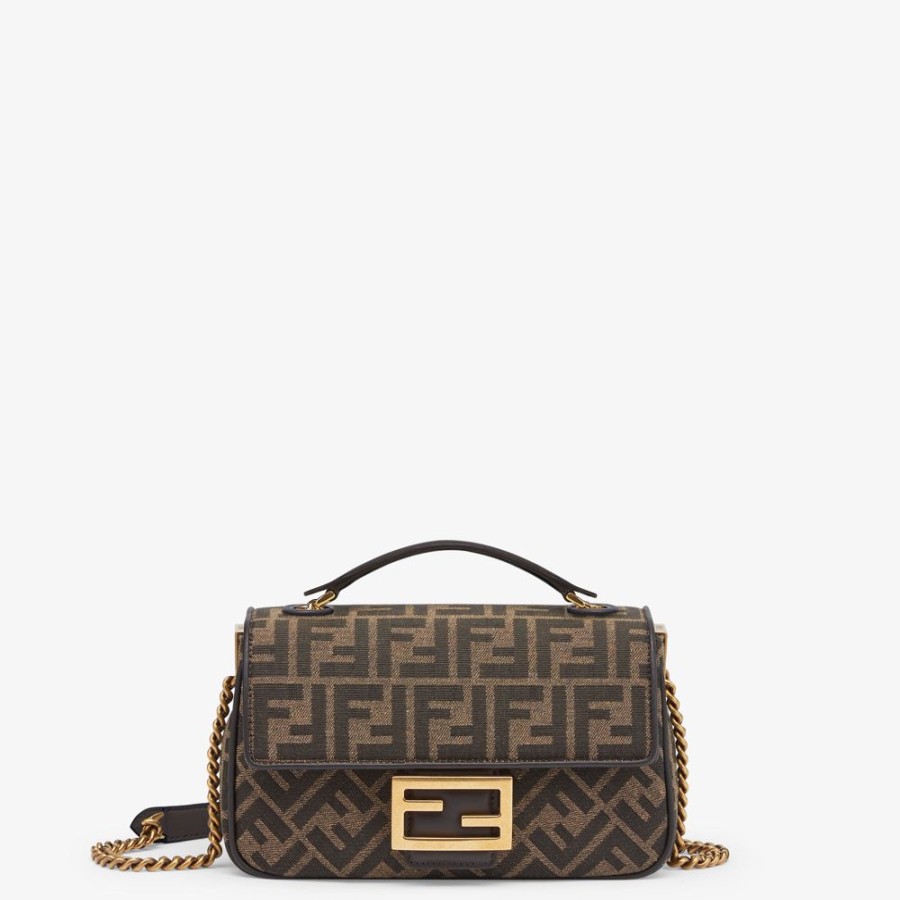 Damen Fendi Schulter- Und Crossbody-Taschen | Tasche Aus Jacquard Ff-Gewebe