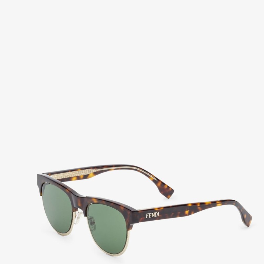 Herren Fendi Sonnenbrillen | Sonnenbrille Aus Acetat In Havannabraun