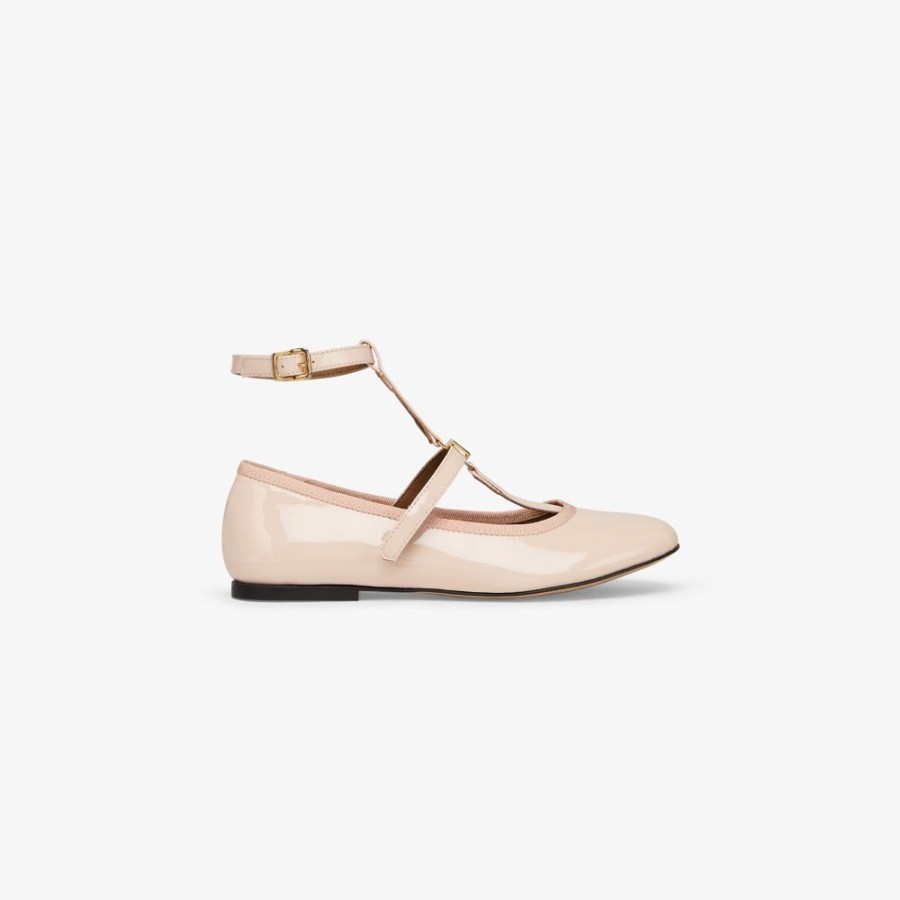 Kids Fendi Schuhe | Junior-Ballerinas Aus Lackleder In Rosa