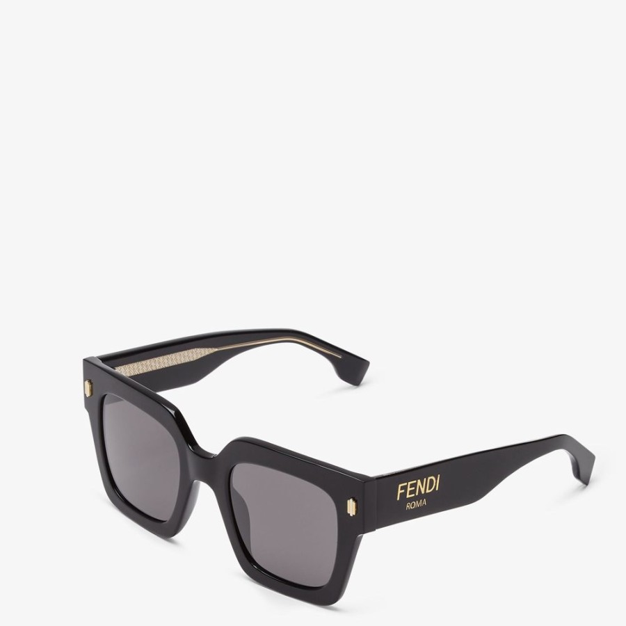 Damen Fendi Sonnenbrillen | Sonnenbrille Aus Acetat In Schwarz