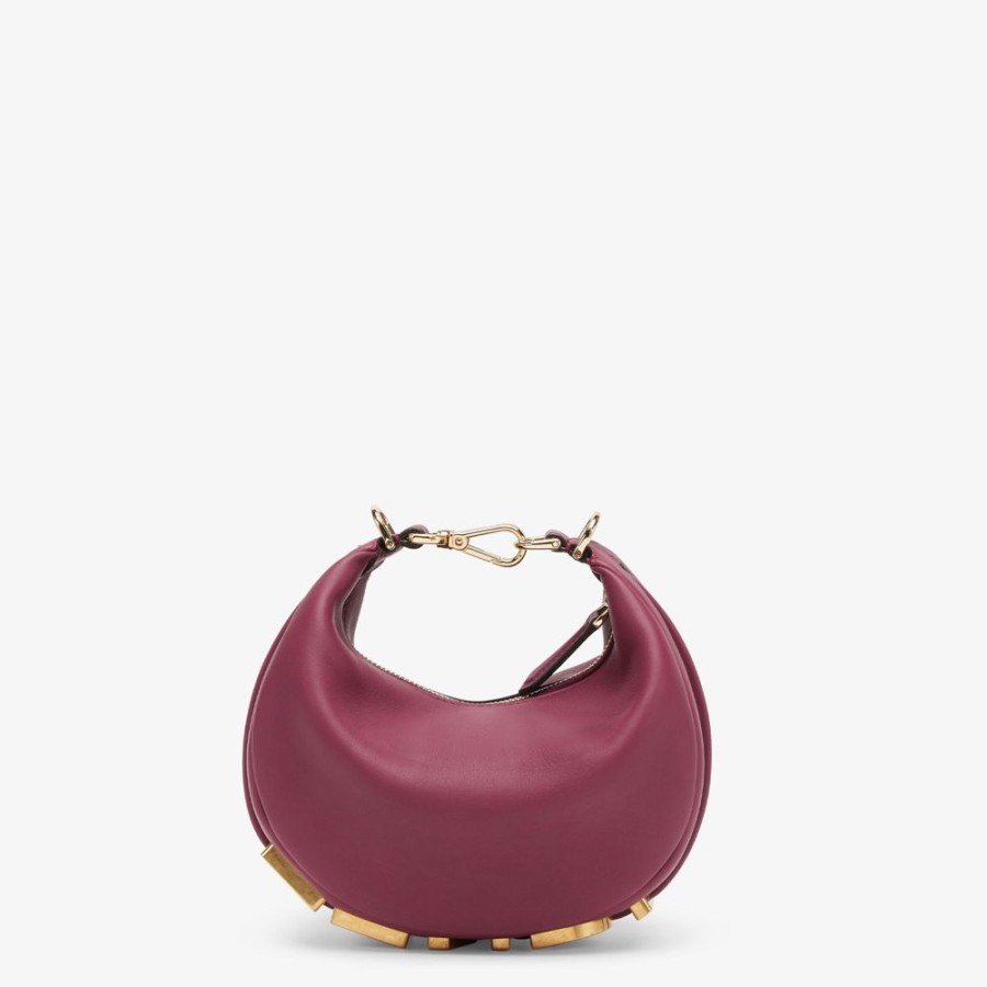 Damen Fendi Mini-Taschen | Mini Bag Aus Leder In Bordeaux