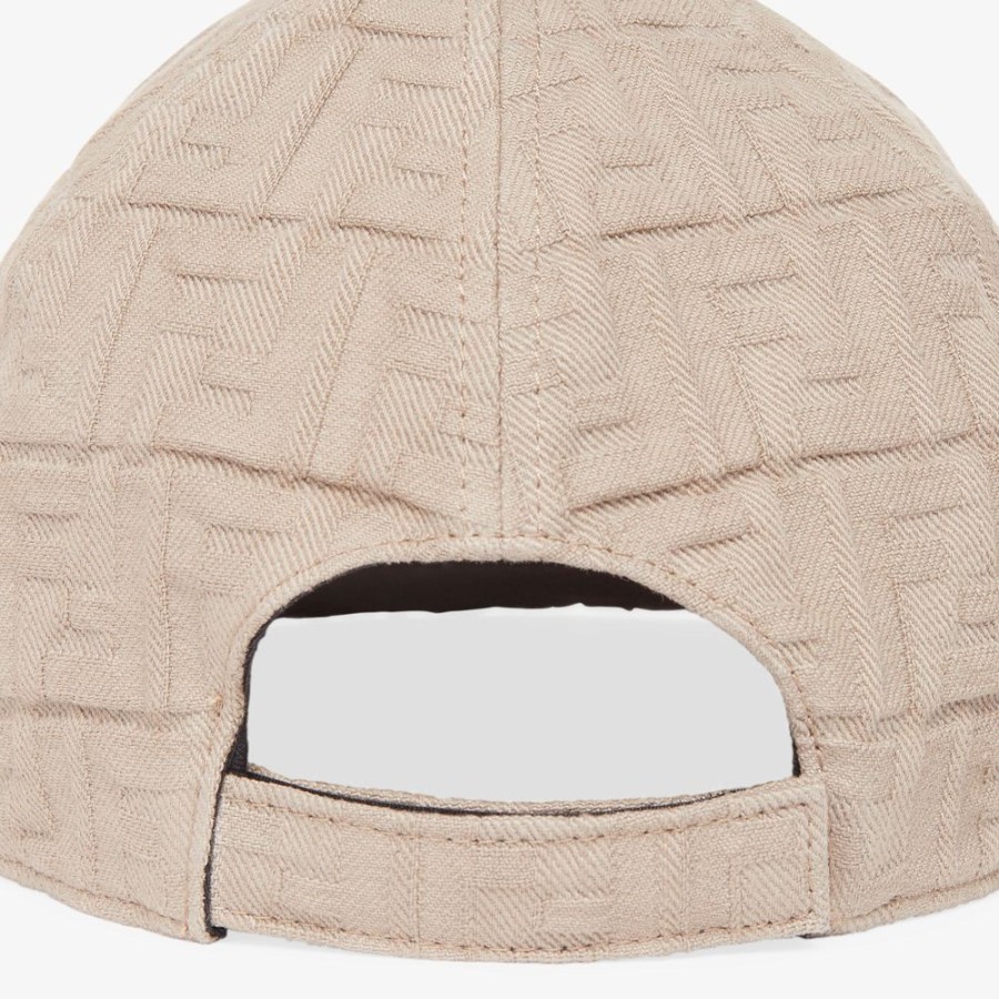 Herren Fendi Mutzen Und Handschuhe | Baseballcap Aus Baumwolle In Beige