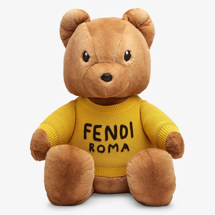 Kids Fendi Accessoires | Riesenbar Aus Epiliertem Nerz In Honigfarbe