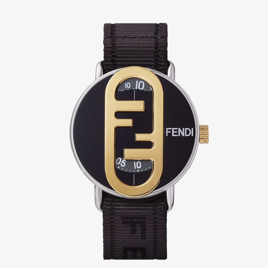 Herren Fendi Uhren | 42 Mm – Rundes Zifferblatt Mit O'Lock–Logo