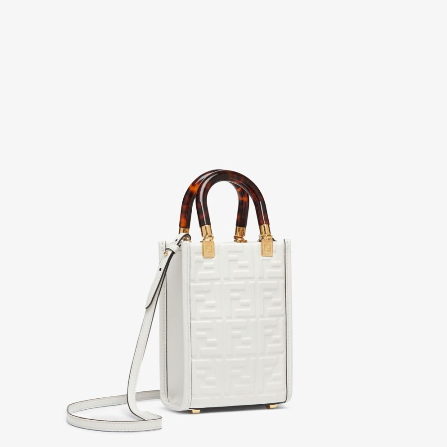 Damen Fendi Mini-Taschen | Mini-Tasche Aus Leder In Weis