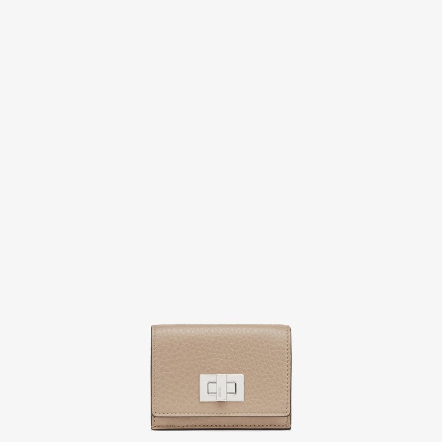 Damen Fendi Portemonnaies | Portemonnaie Aus Leder In Beige