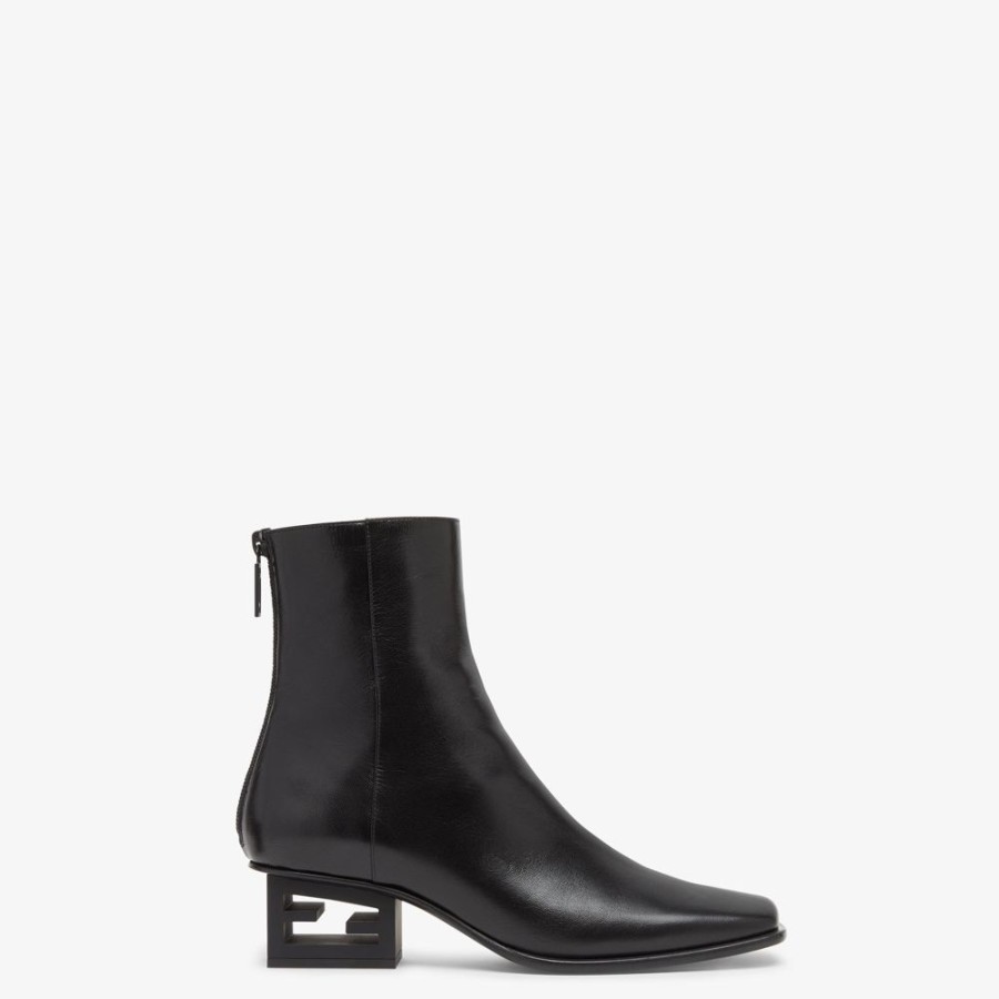 Damen Fendi Stiefel Und Stiefeletten | Stiefelette Aus Nappaleder In Schwarz