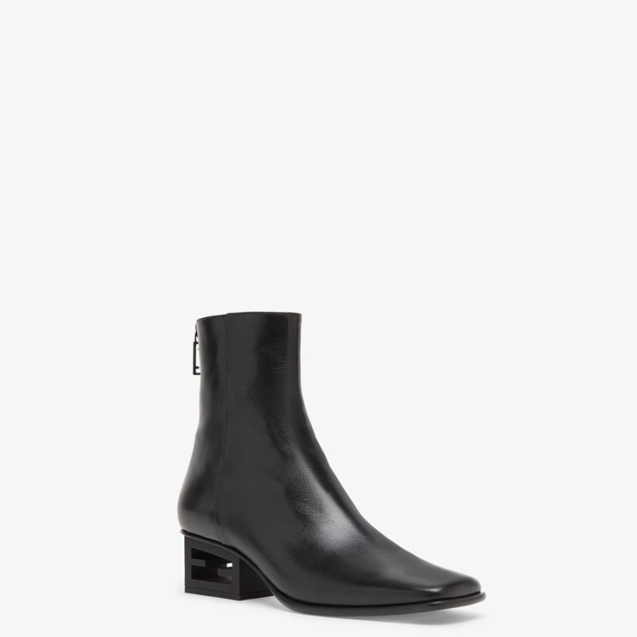 Damen Fendi Stiefel Und Stiefeletten | Stiefelette Aus Nappaleder In Schwarz