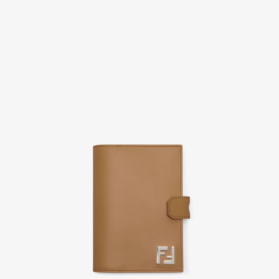 Herren Fendi Reise- Und Lifestyle-Accessoires | Notizbuch Aus Leder In Beige