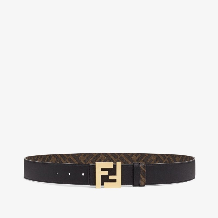 Herren Fendi Gurtel | Wendegurtel Aus Leder In Schwarz