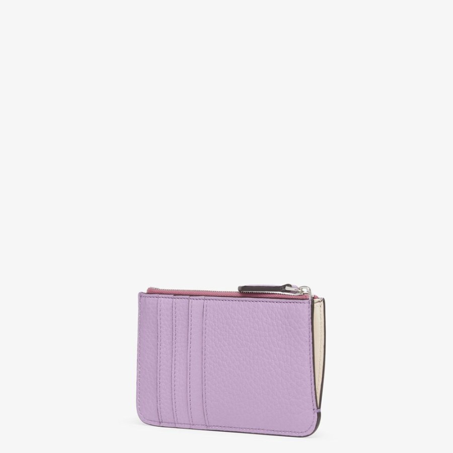 Damen Fendi Kartenetuis Und Kleine Accessoires | Pochette Aus Leder In Violett