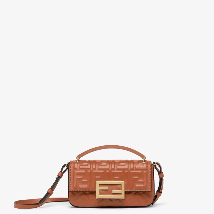 Damen Fendi Mini-Taschen | Pochette Aus Nappaleder In Braun