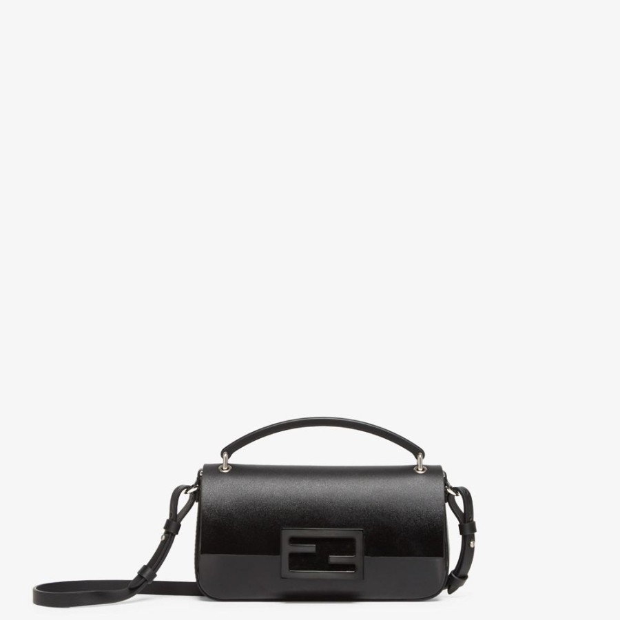 Damen Fendi Mini-Taschen | Pochette Aus Lackleder In Schwarz