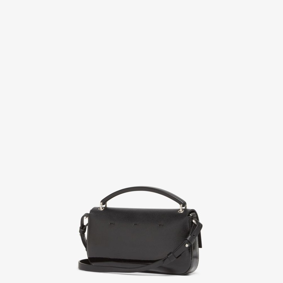 Damen Fendi Mini-Taschen | Pochette Aus Lackleder In Schwarz