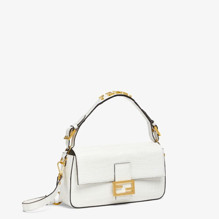 Damen Fendi Schulter- Und Crossbody-Taschen | Tasche Aus Krokodilleder In Eisweis