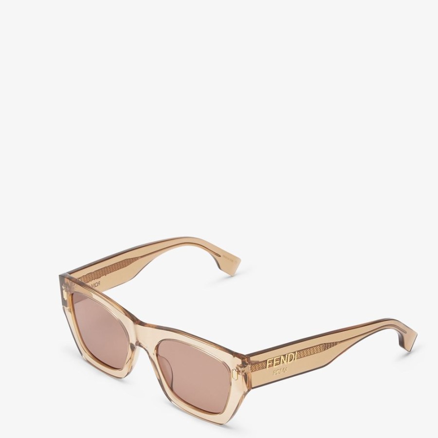 Damen Fendi Sonnenbrillen | Sonnenbrille Aus Acetat In Beige