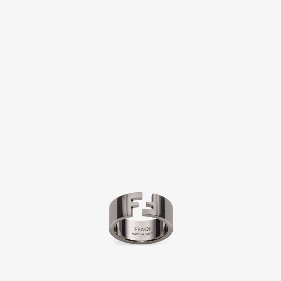 Herren Fendi Ringe | Ring In Der Farbe Ruthenium