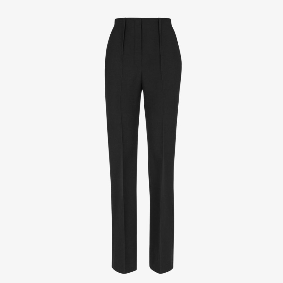 Damen Fendi Anzuge Und Sets | Hose Aus Grain De Poudre Wolle In Schwarz