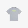 Kids Fendi Ready To Wear | Junior-T-Shirt Aus Jersey In Grau Mit Fluoreszierendem Aufdruck