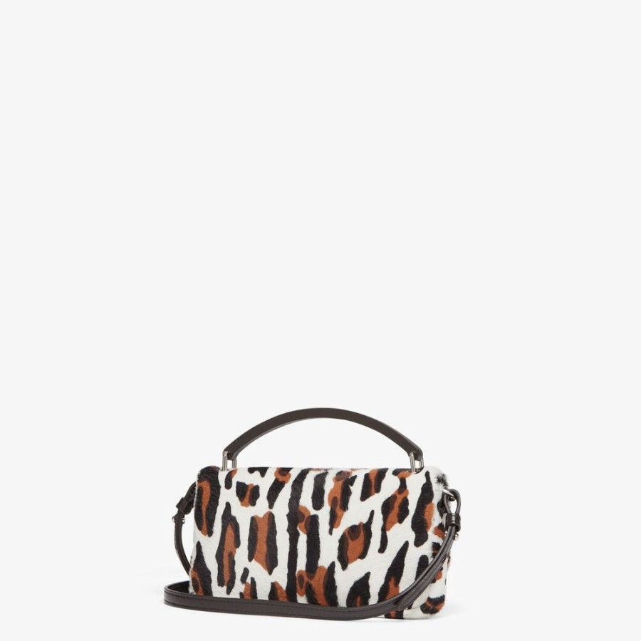 Damen Fendi Mini-Taschen | Pouch Aus Schaffell Mit Animalier-Motiv